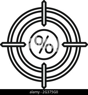 Bonus target icon, outline style Stock Vector