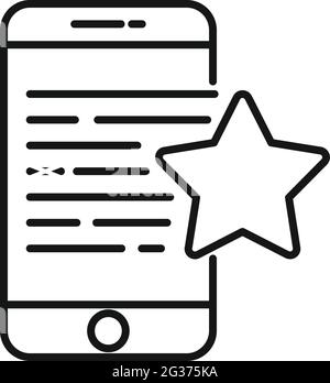 Bonus smartphone icon, outline style Stock Vector