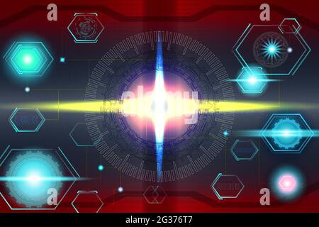 Technologies of graphic web information data. Digital online telecommunications system. Cyberspace. Stock Vector