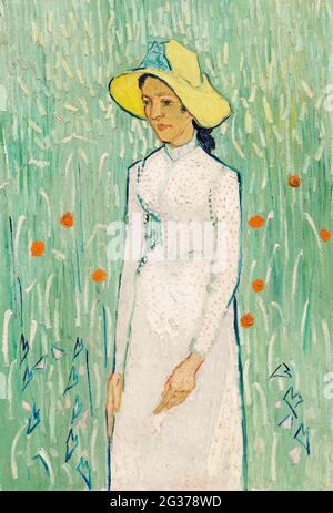Girl in White (1890) by Vincent Van Gogh. Stock Photo