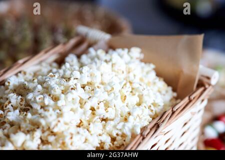 close up of fresh homemade popcorn Stock Photo