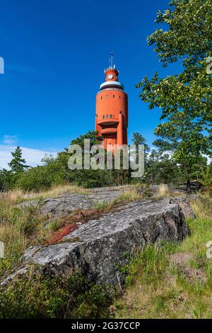 Old water tower now a observation plattform, Hanko, southern Finland Stock Photo