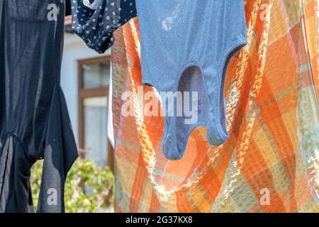 Washing line hi-res stock photography and images - Alamy