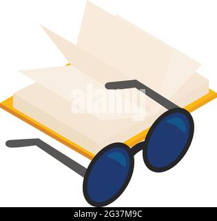 Blind book icon. Isometric illustration of blind book vector icon for web Stock Vector