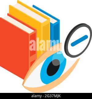 Vision myopia icon. Isometric illustration of vision myopia vector icon for web Stock Vector