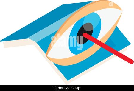Laser surgery icon. Isometric illustration of laser surgery vector icon for web Stock Vector