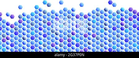 seamless blue honeycomb pattern background vector illustration Stock Vector
