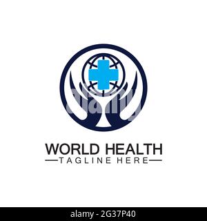 World health logo vector illustration design template Stock Vector