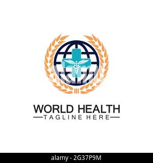 World health logo vector illustration design template Stock Vector