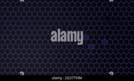 Dark Violet Hexagon Shapes Abstract Background. Vector illustration Stock Vector