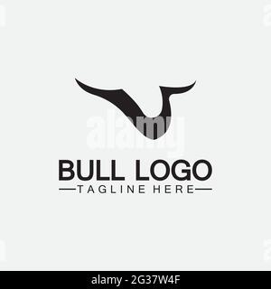 Bull logo and symbols vector template icons app Stock Vector