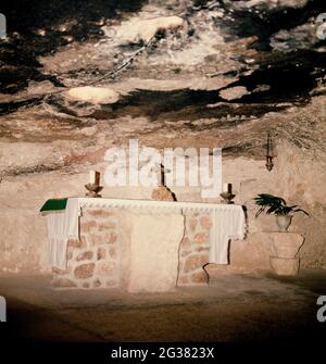 GRUTA - FOTO AÑOS 60. Location: IGLESIA DEL CAMPO DE LOS PASTORES. BELEN. ISRAEL. Stock Photo