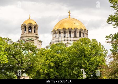 Cathedral Saint Aleksandar Nevski in Sofia, Bulgaria Stock Photo