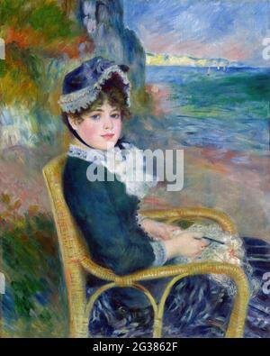 By the Seashore by Pierre Auguste Renoir (1841-1919), oil on canvas, 1883 Stock Photo