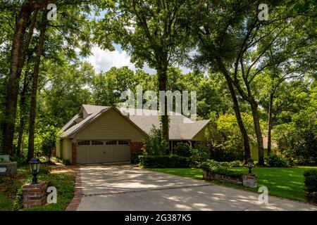 Tallahassee, FL, USA - May 12, 2021: Single family house in Tallahassee Florida USA Stock Photo