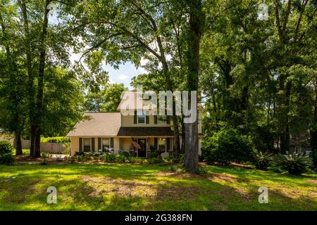 Tallahassee, FL, USA - May 12, 2021: Single family house in Tallahassee Florida USA Stock Photo