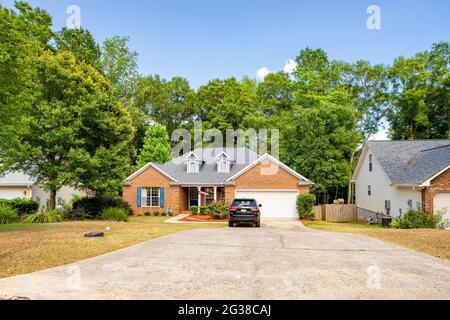 Tallahassee, FL, USA - May 12, 2021: Single family house in Tallahassee Florida USA Stock Photo