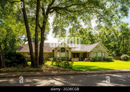 Tallahassee, FL, USA - May 12, 2021: Single family house in Tallahassee Florida USA Stock Photo