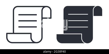 Curved page or paper letter symbol vector illustration icon Stock Vector