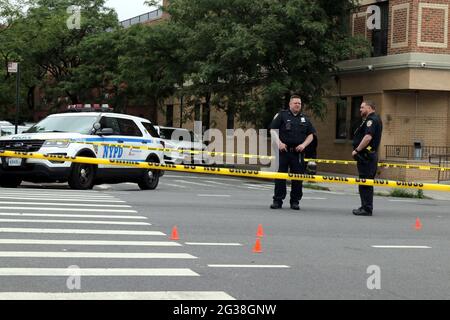 Police Officers from the 41st Precinct in the Bronx, NY investigate the ...