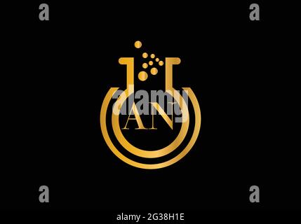 Initial Laboratory with Letter A N Creative Modern Business Typography Vector Template. Stock Vector