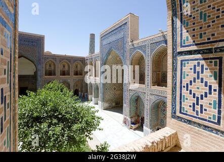 Detail from Ulugbek Meressa - Registan - Samarkand - Uzbekistan Stock Photo