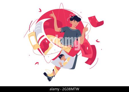 Document files in reverse way Stock Vector