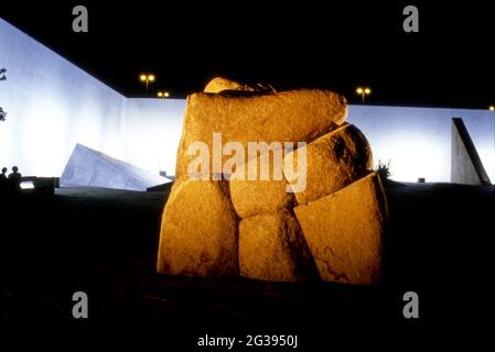 Noguchi Sculpture Garden in Costa Mesa, Orange County, CA Stock Photo