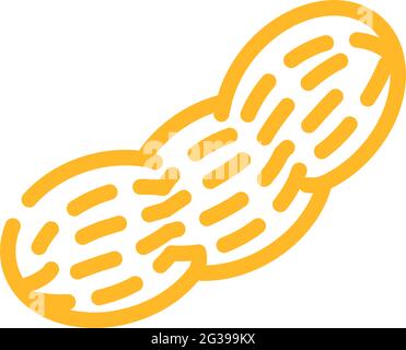 peanut nut color icon vector illustration Stock Vector