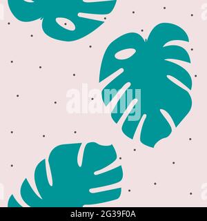 Monstera seamless pattern Vector illustration Stock Vector