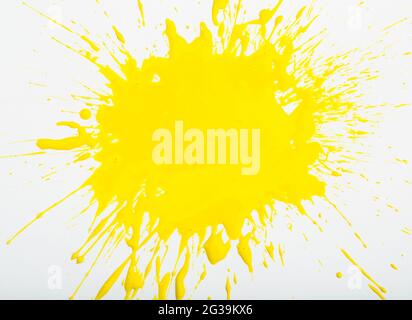 Yellow Paint splatter Stock Photo - Alamy