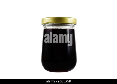 Grape jam isolated on white background. Stock Photo