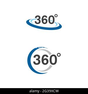 360 Circle Vector icon design illustration Template Stock Vector