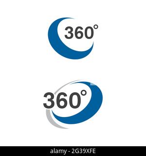360 Circle Vector icon design illustration Template Stock Vector