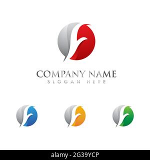 F Letter for Fluid Vector icon design illustration Template Stock Vector