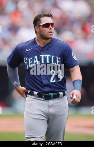 July 1202021: Seattle first baseman Ty France (23) runs the bases during  the game with the Seattle Mariners and the Colorado Rockies held at Coors  Field in Denver Co. David Seelig/Cal Sport