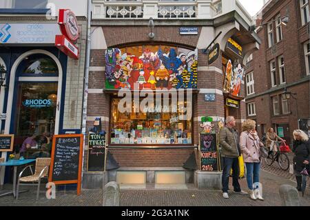 Comics book shop in Utrecht, Netherlands Stock Photo