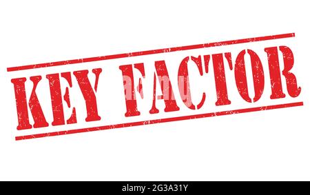 Key factor grunge rubber stamp on white background, vector illustration Stock Vector