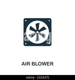 Air Blower icon. Monochrome simple element from housekeeping collection. Creative Air Blower icon for web design, templates, infographics and more Stock Vector