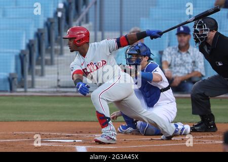 Ozzie Albies pushes Jean Segura hand off base