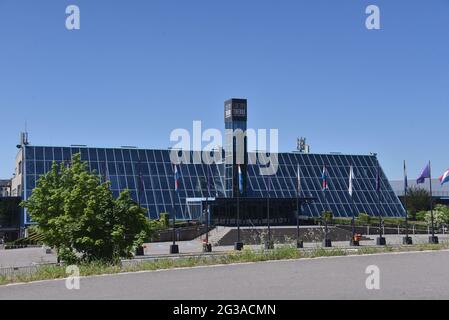 Luxemburg, Luxembourg. 13th June, 2021. The Luxexpo Exhibition and Congress Centre The Box Credit: Horst Galuschka/dpa/Alamy Live News Stock Photo