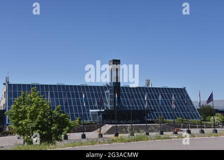 Luxemburg, Luxembourg. 13th June, 2021. The Luxexpo Exhibition and Congress Centre The Box Credit: Horst Galuschka/dpa/Alamy Live News Stock Photo