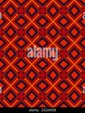 Vertical red background with patterned shapes Stock Photo