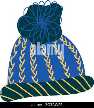 hand drawn style winter hat, hand drawn style winter hat Stock Vector