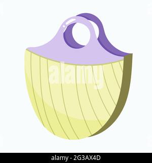 fashionable beach bag. vector illustration Stock Vector
