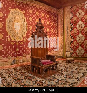 The Throne Room in Château de Fontainebleau, Seine-et-Marne, Île-de-France  region of France Stock Photo - Alamy