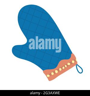 oven mitt for hot. isolated vector picture, oven mitt for hot. isolated vector picture Stock Vector