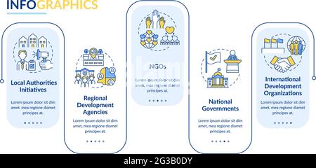 Society programs vector infographic template Stock Vector