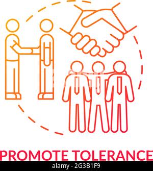 Promote tolerance concept icon Stock Vector