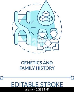 Genetics and family history concept icon Stock Vector